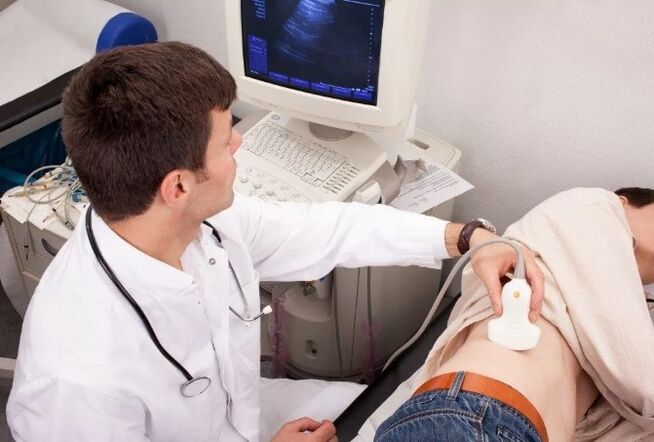 The ultrasound of the kidneys