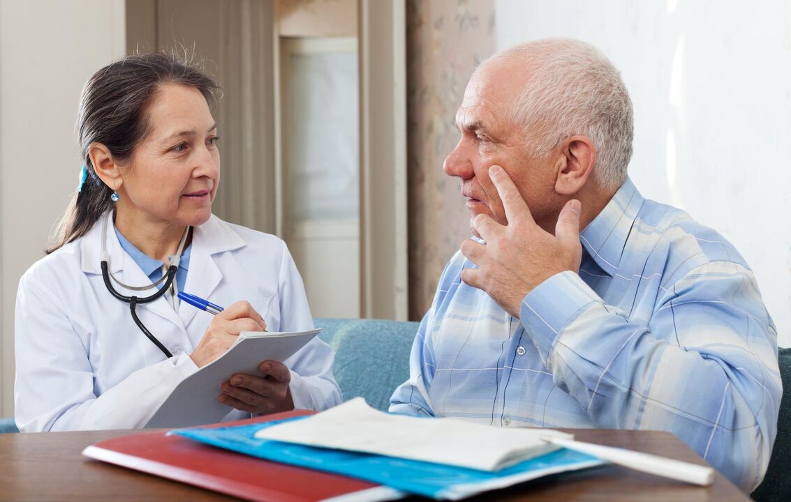 Medical consultation with prostatitis
