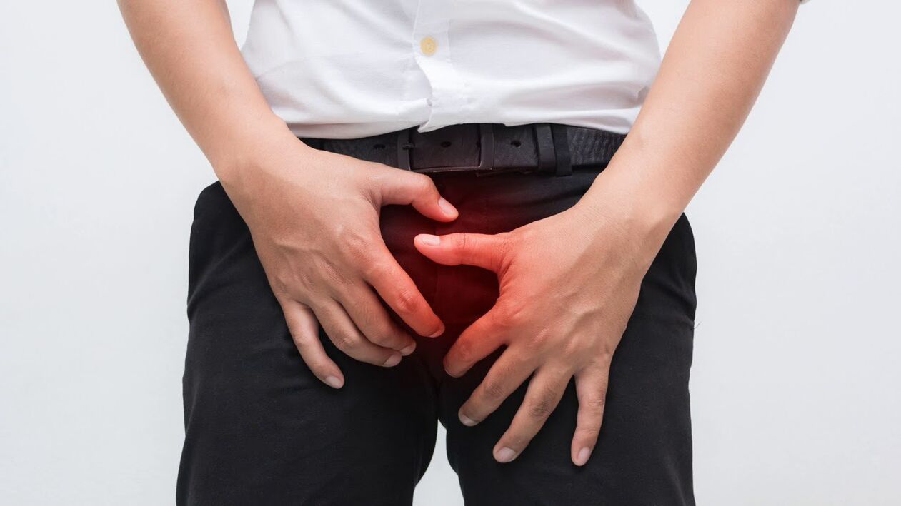 pain caused by prostatitis before taking Weiprost capsules